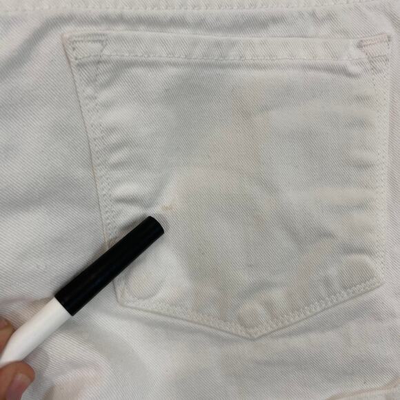 J Brand White Mid-Rise Cut-Off Denim Shorts - Picture 9 of 10